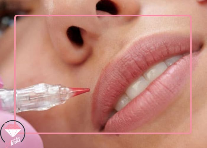 آموزش تاتو لب در سالن زیبایی الماس نشان