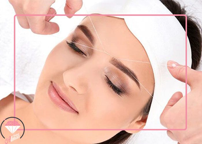 اموزش بند انداختن سبیل - سالن زیبایی الماس نشان 